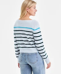 Charter Club Women's 100% Cashmere Pop Stripe Boat-Neck Sweater, Macy's Exclusive
