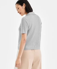 Charter Club Women's 100% Cashmere Short-Sleeve Polo Sweater, Macy's Exclusive