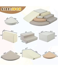 Streamdale Pizza-Shaped Soft Foam Climbing Blocks for Toddlers