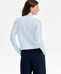 Charter Club Women's 100% Cashmere Cable-Knit Cropped Cardigan Sweater, Macy's Exclusive