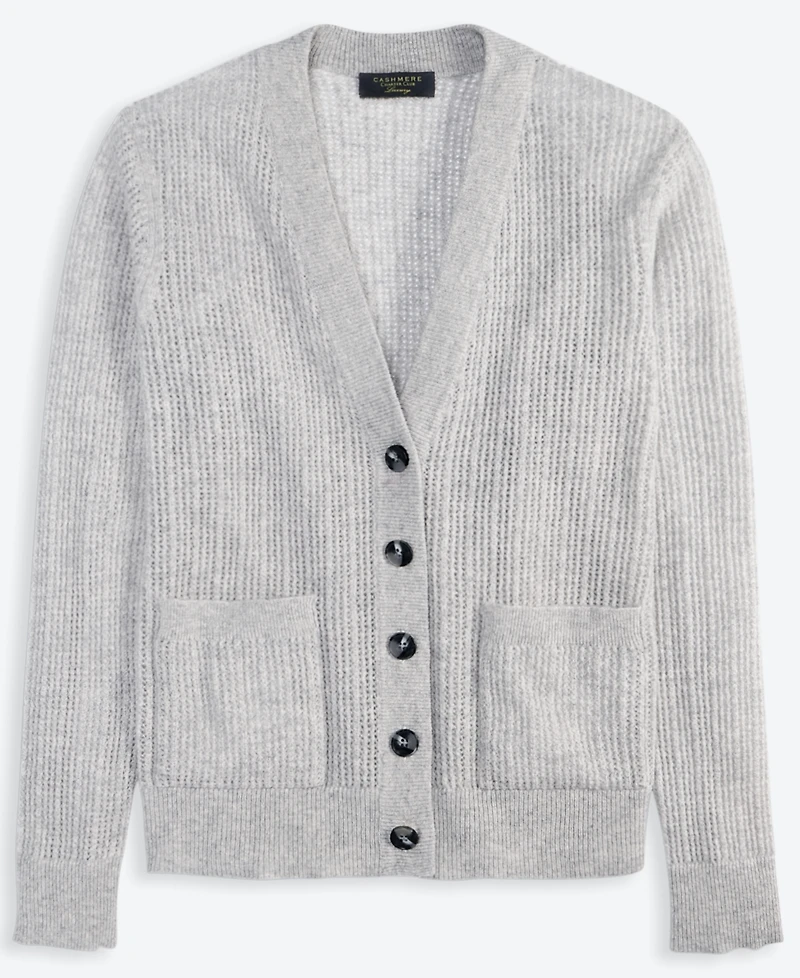 Charter Club Women's 100% Cashmere Pointelle Boyfriend Cardigan, Macy's Exclusive