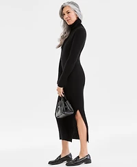 Charter Club Women's 100% Cashmere Turtleneck Midi Sweater Dress, Macy's Exclusive