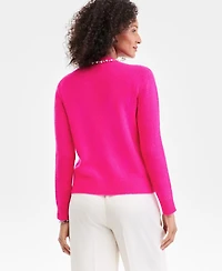 Charter Club Women's 100% Cashmere V-Neck Rhinestone Cardigan, Macy's Exclusive