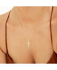 Spero London Sterling Silver Egyptian Ankh Necklace