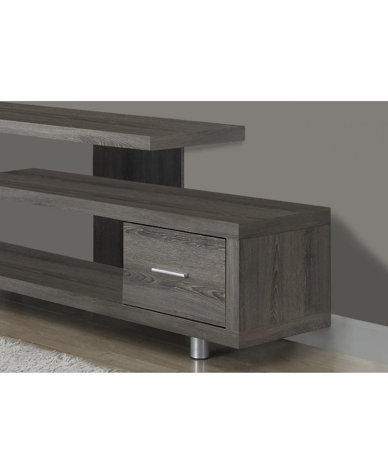 Wood Tv Stand with Open Shelving for Flat Screen TVs and Media Equipment