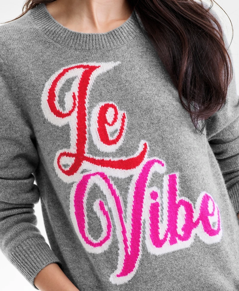 Charter Club Women's 100% Cashmere Le Vibe Chunky Crewneck Sweater, Macy's Exclusive