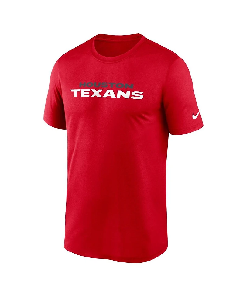 Nike Men's Red Houston Texans Primetime Legend Wordmark Performance T-Shirt