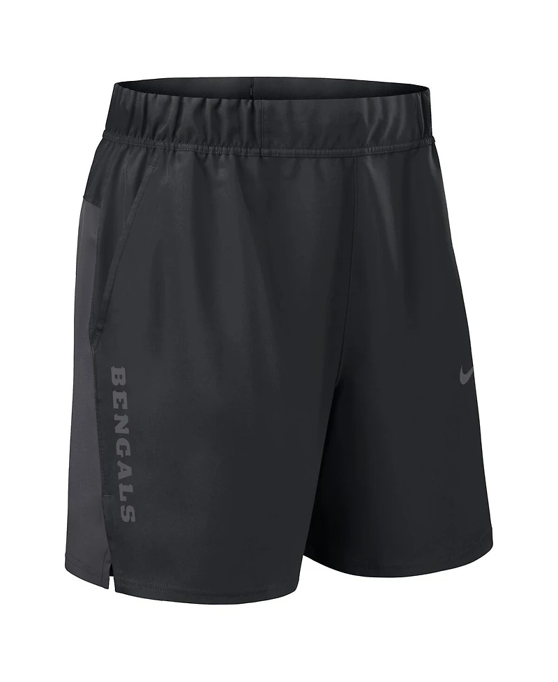 Nike Men's Black Cincinnati Bengals Woven Victory Performance Shorts