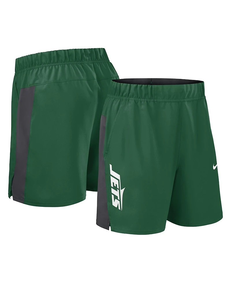 Nike Men's Green New York Jets Woven Victory Performance Shorts