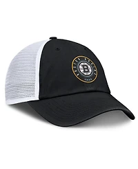 Fanatics Men's Black/White Boston Bruins Averie Trucker Adjustable Hat