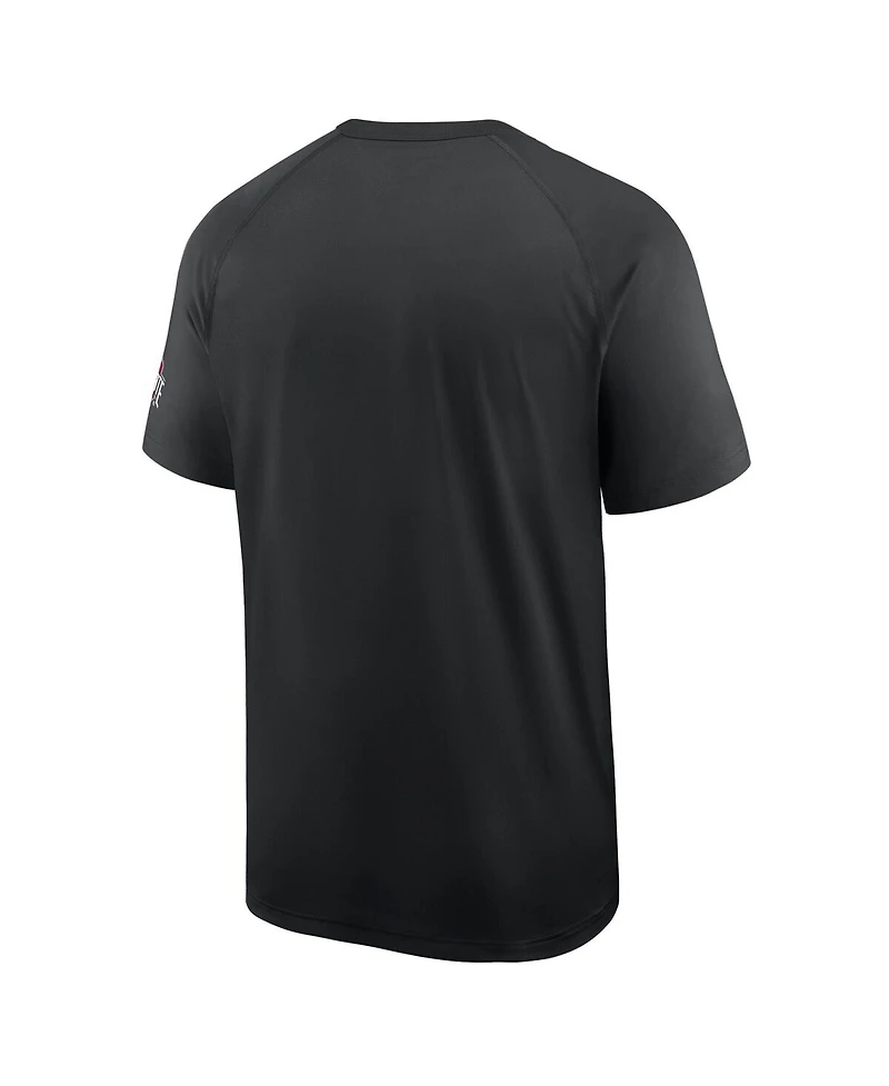Nike Men's Black Ohio State Buckeyes Ready Raglan Premium Performance T-Shirt