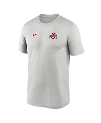 Nike Men's Gray Ohio State Buckeyes 2025 Sideline Small Logo Legend Performance T-Shirt