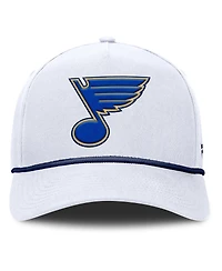 Fanatics Men's White St. Louis Blues Rope A-Frame Adjustable Hat