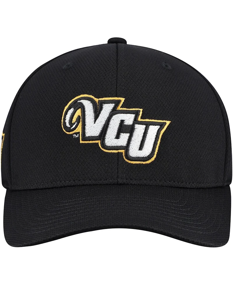 Top of the World Men's Black Vcu Rams Reflex Hybrid Tech Flex Hat