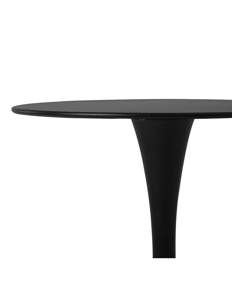 23.5" Round Outdoor Indoor Metal Cocktail Dining Table