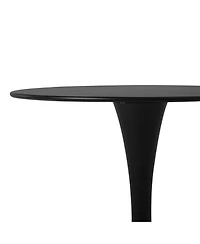 23.5" Round Outdoor Indoor Metal Cocktail Dining Table
