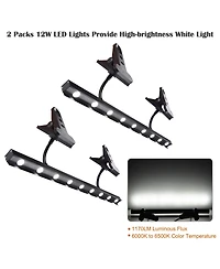 Instahibit Adjustable Led Light for Retractable Banner Stand Trade Show 4 Packs