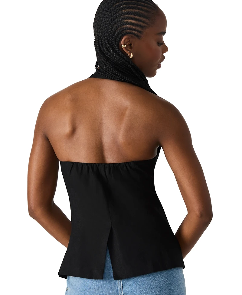 Steve Madden Women's Brielle Button-Front Halter Vest