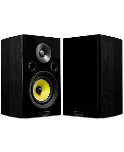 Fluance Signature HiFi 2-Way Bookshelf Surround Sound Speakers for 2-Channel Stereo Listening or Home Theater System - Natural Walnut/Pair (Hfsw)