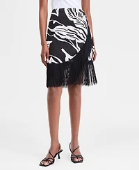 I.n.c. International Concepts Women's Printed Fringe Skirt, Exclusively at Macy's