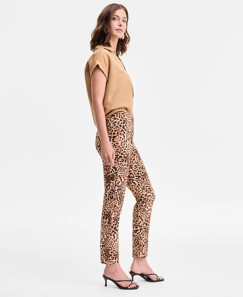 I.n.c. International Concepts Women's Cheetah-Print Skinny Pants, Exclusively at Macy's
