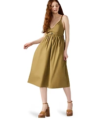 Steve Madden Women's Juno Belted V-Neck Midi Dress