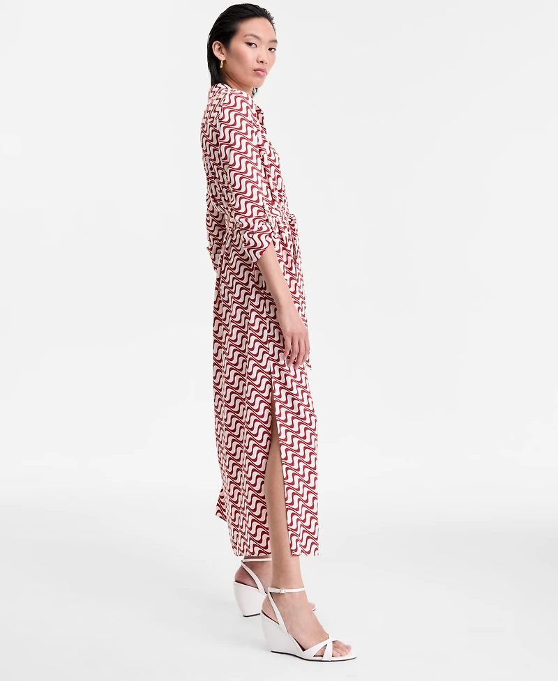 I.n.c. International Concepts Women's Printed Shirt Maxi Dress, Exclusively at Macy's