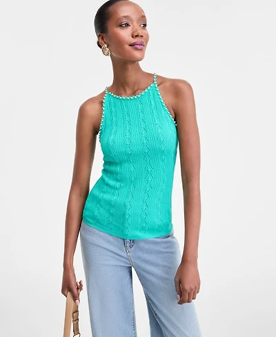 I.n.c. International Concepts Women's Embellished Knit Camisole, Exclusively at Macy's