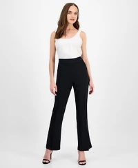 Kasper Women's High-Rise Pull-On Flare Pants