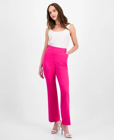 Kasper Women's High-Rise Pull-On Flare Pants
