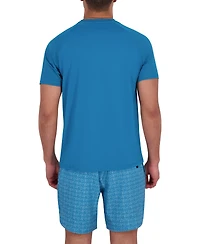 Spyder Men's Short Sleeve Waffle-Knit Crewneck Swim Shirt