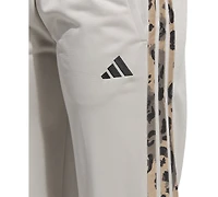 adidas Women's Animal-Print 3-Stripes Tricot Pants
