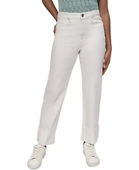 Dkny Jeans Women's High-Rise Classic Cuffed Straight-Leg