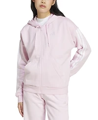 adidas Women's 3-Stripe Fleece Full Zip Hoodie