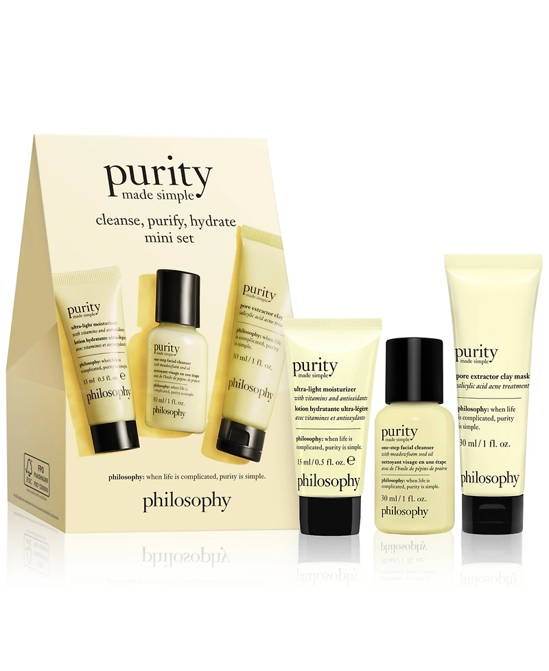 philosophy 3-Pc. Purity Made Simple Cleanse, Purify, Hydrate Mini Set