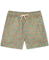 Sunset x Vine Men's Star-Pattern Woven Swim Trunks