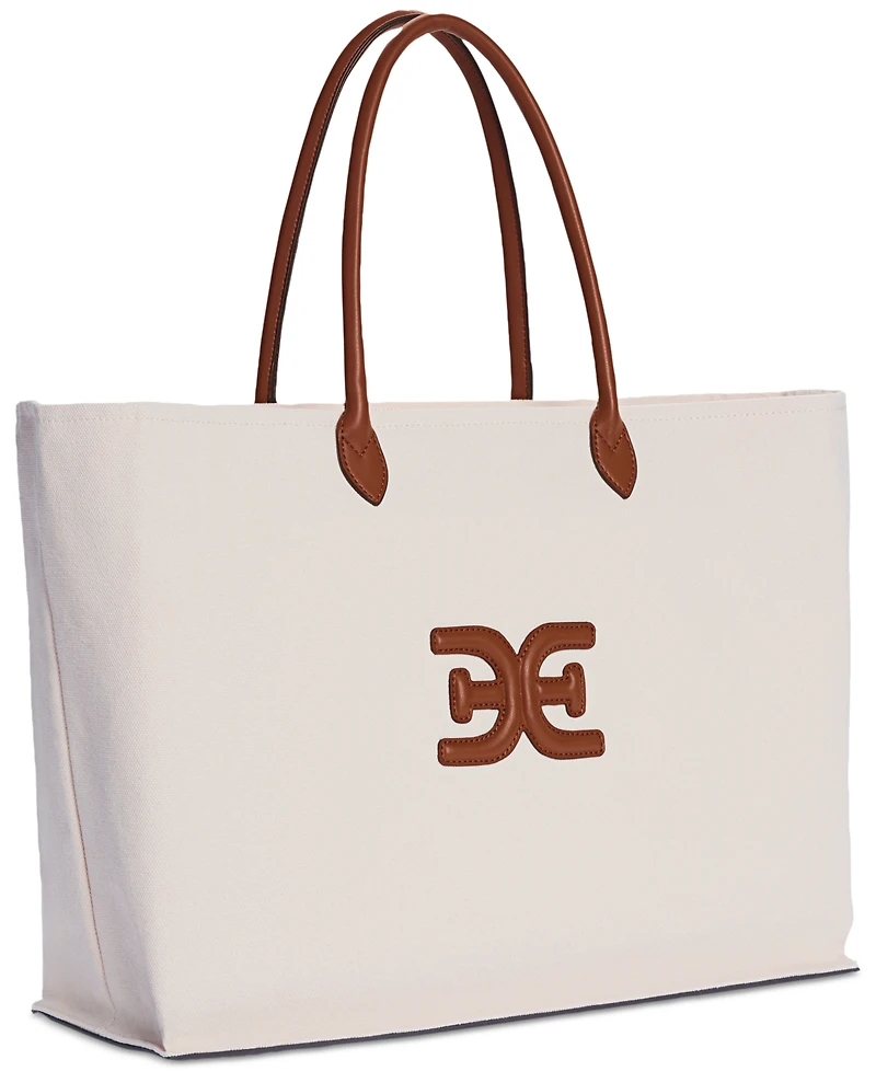Sam Edelman Cooper Extra Large Logo Canvas Tote