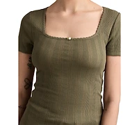 Lucky Brand Pointelle Tee