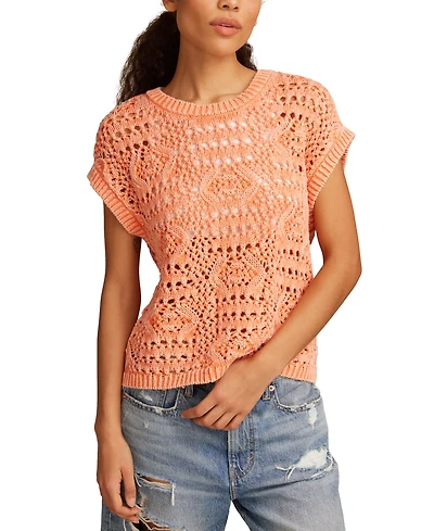Lucky Brand Crochet Sweater Vest
