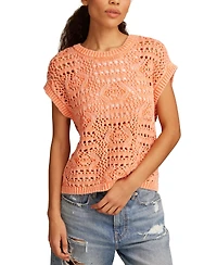 Lucky Brand Crochet Sweater Vest