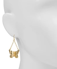 Patricia Nash Gold-Tone Butterfly Chain Drop Earrings