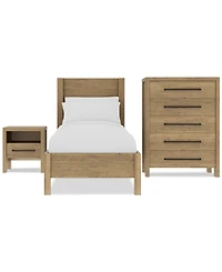 Davie 3-Pc. Twin Set (Panel Bed, Chest & 1-Drawer Nightstand)