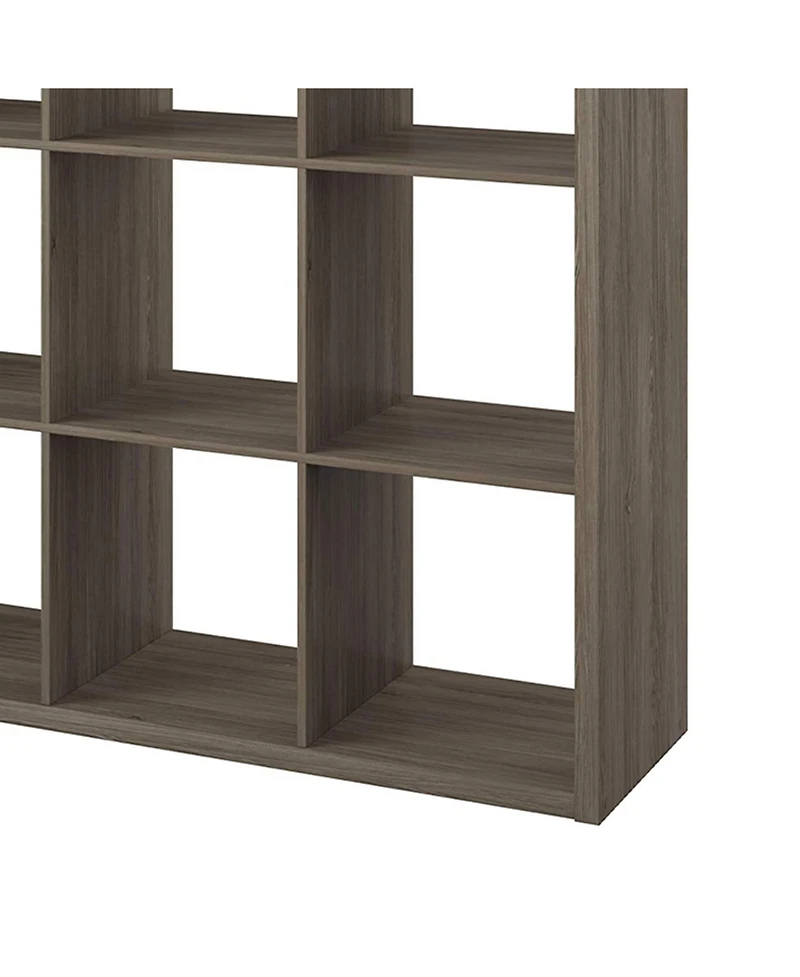 ClosetMaid Decorative Bookcase Open Back 9-Cube Storage Organizer, Graphite Gray