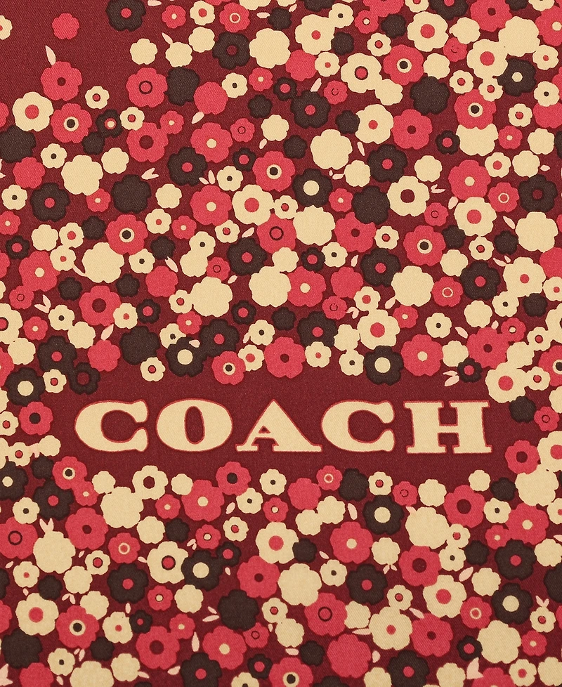 Coach Women's Horse and Carriage Tea Rose Printed Silk Scarf