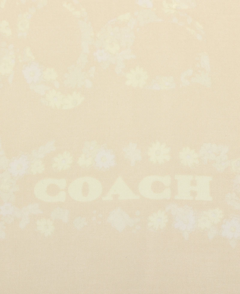 Coach Women's Signature Rose Meadow Print Oversized Square Scarf