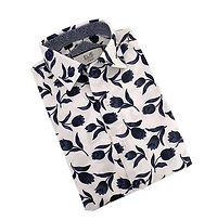 Elie Balleh Little Boys Blue Floral Button-Down Slim Fit Shirt