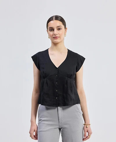 Reistor Women's Deep V-neck Short Top