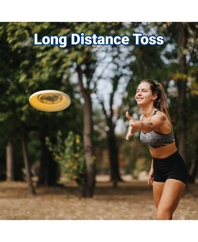 Wham-o Frisbee Heavyweight 200g, 11 Inch Long Distance and Durable Disc for Outdoor Activities, Stable Flying for Family Fun - 2 Pack