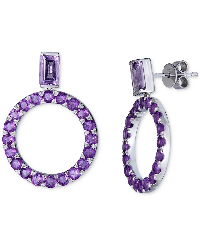 Amethyst (2-1/2 ct. t.w.) or Sky Blue Topaz (4-1/2 Drop Earrings Sterling Silver