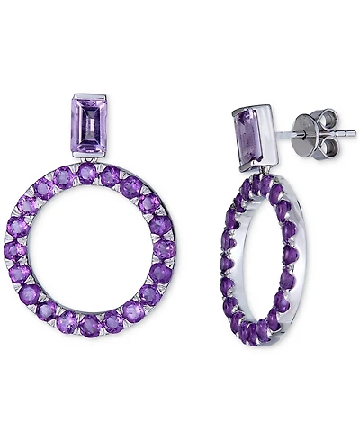 Amethyst (2-1/2 ct. t.w.) or Sky Blue Topaz (4-1/2 Drop Earrings Sterling Silver